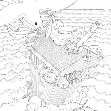 Bible Illustrations – Black and White Colouring Pages