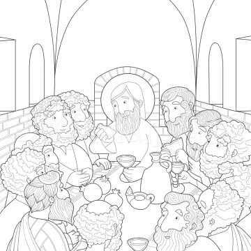 Bible Illustrations – Black and White Colouring Pages